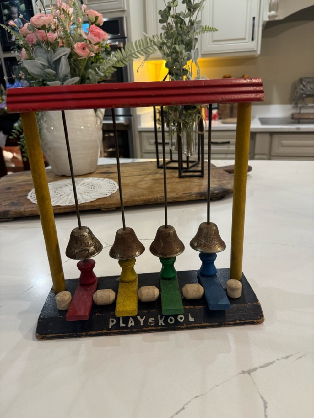 Playskool Wooden Bell Xylophone Toy - Red, Yellow, Green, Blue